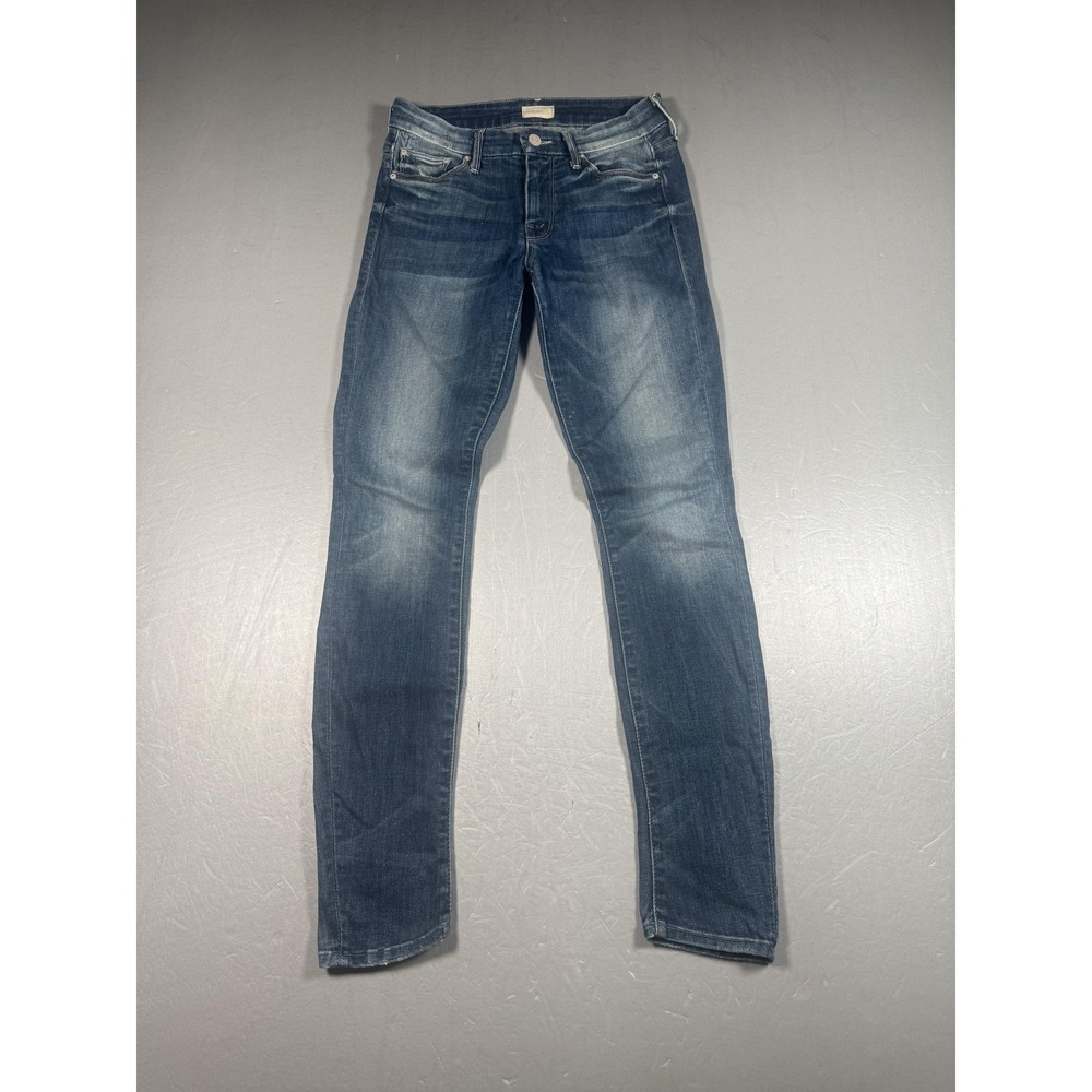 Mother Jeans Womens 26 The Looker Double Trouble Skinny‎ Distressed Denim USA